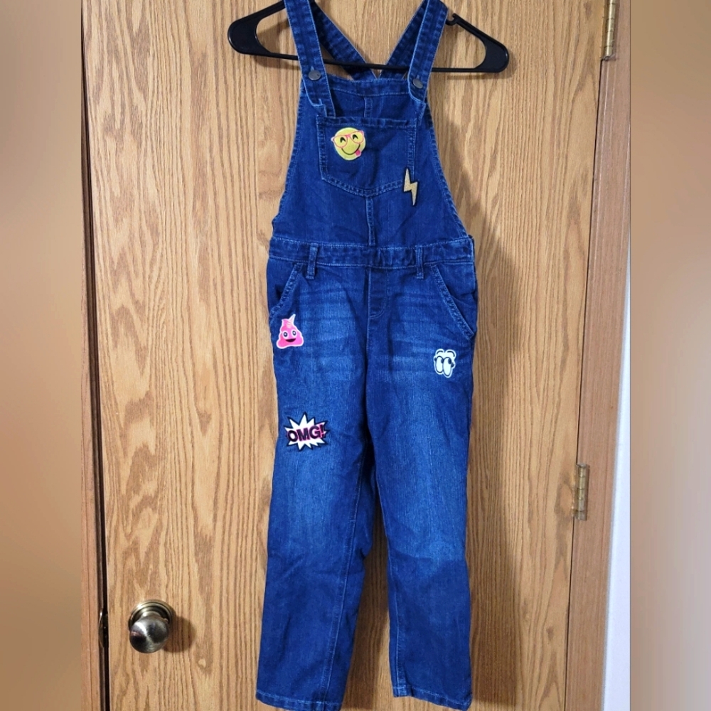 Childrens Place Emoji Patch Overalls Size 8